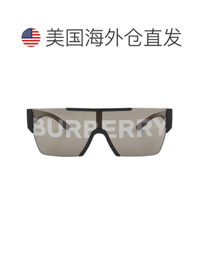 自营Burberry Gold with silver Burberry Shield Men's Sunglass