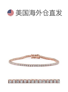 自营 pompeii33 克拉实验室培育钻石网球手链 7 英寸 14k 玫瑰金