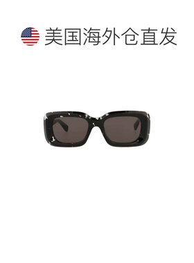 自营chloe方形框架回收醋酸酯太阳镜-黑色-黑色-灰色 美国奥莱直