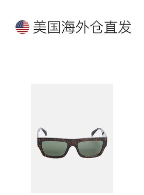 自营guessNarrow Square Plastic Wayfarers - dark havana 美国