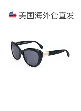 自营Kate Spade女士54毫米黑色太阳镜-黑色 美国奥莱直发