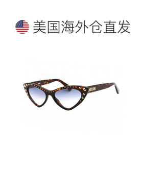 自营Moschino Sunglasses Cat Eye Full Rim, Havana Frame And D