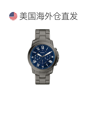 自营Fossil Men's Grant Chronograph Gunmetal Stainless Steel