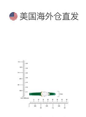 【美国直邮】macy's 通用 戒指纯银宝石珐琅镀金珠宝梨形手表镶嵌
