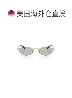 自营miu miu0mu 56zs Angular Geometric Metal Sunglasses - whi