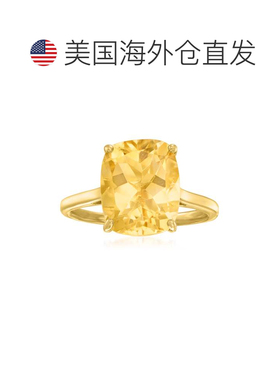 自营Ross-Simons 黄水晶 18kt 金镀在纯银上戒指 - 黄色 美国奥莱