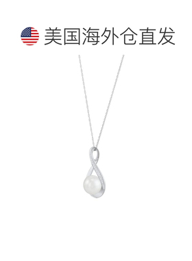 【美国直邮】Honora|14k 金养殖淡水珍珠（9 毫米）和钻石点缀吊