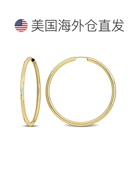自营Mimi & Max 40 毫米圈形耳环 14k 金 - 黄色 美国奥莱直发