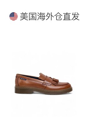 自营Ben Sherman Men's Tan Brown Leather Tassel Loafer Shoes