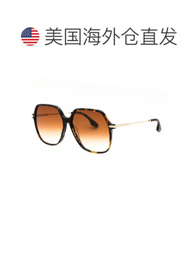 自营Victoria Beckham Sunglasses Square Full Rim, Havana/blue