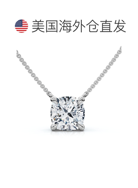 自营pompeii31Ct Cushion Solitaire Diamond Pendant 14k Gold 1