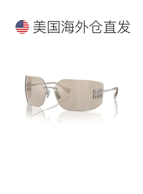 自营miu miuMU54YS 1BC10F银色/浅金色镜面-银色 美国奥莱直发