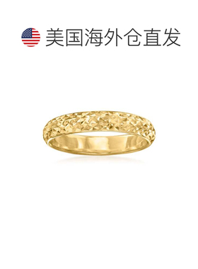 自营 Ross-Simons 4 毫米 18kt 黄金钻石切割戒指 - 黄色 美国奥