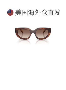 自营prada0pr D02s Oversized Cat-Eye Sunglasses - brown 美国