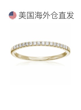 自营 vir jewels1/5 cttw 钻石婚戒爪镶 14K 金爪镶圆形 - 黄色