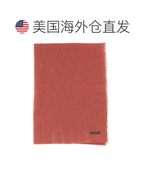 自营faliero sarti橙色Adriel羊绒围巾-酒红色 美国奥莱直发