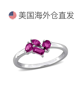 自营Mimi & Max Multi-Gem Cluster Ring Sterling Silver - red