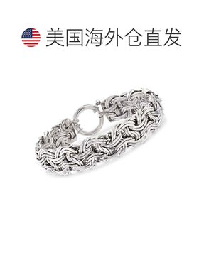 自营 Ross-Simons 纯银拜占庭手链 - 7 英寸 配饰美国直发奥莱