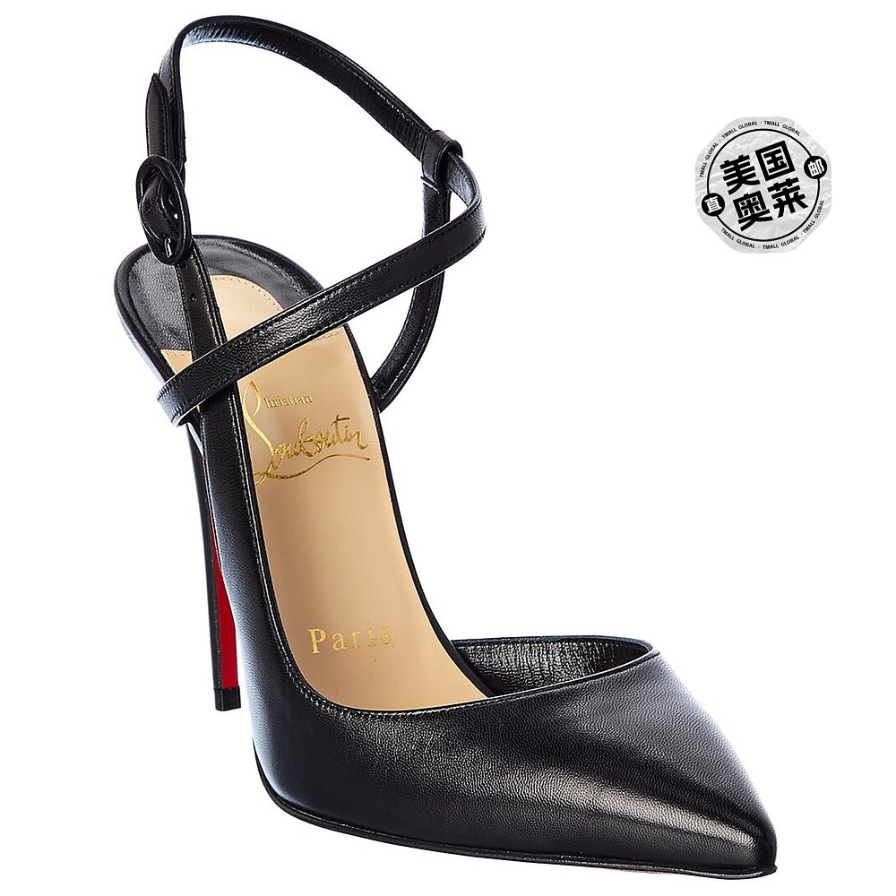 Christian Louboutin Jenlove 100 皮革高跟鞋 - 黑色 【美国奥莱 - 图0