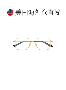自营bottega venetaBv1384o金色金属框太阳眼镜-红色 美国奥莱直