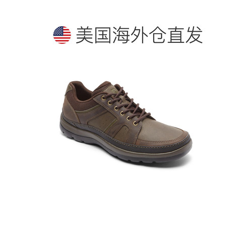 自营Rockport男士Gykmdgblucher深黑色M-深棕色黑色 美国奥莱直发 - 图1