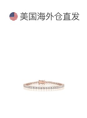 自营 geneviveGa C.z.纯银玫瑰镀网球手链 - 粉红色 美国奥莱直发
