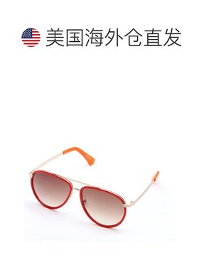 自营Lancaster 金属女士太阳镜 - 红色 美国奥莱直发