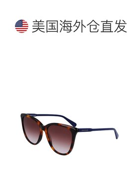 自营 Longchamp女式56毫米棕色太阳镜LO718S-230-哈瓦那 美国奥莱