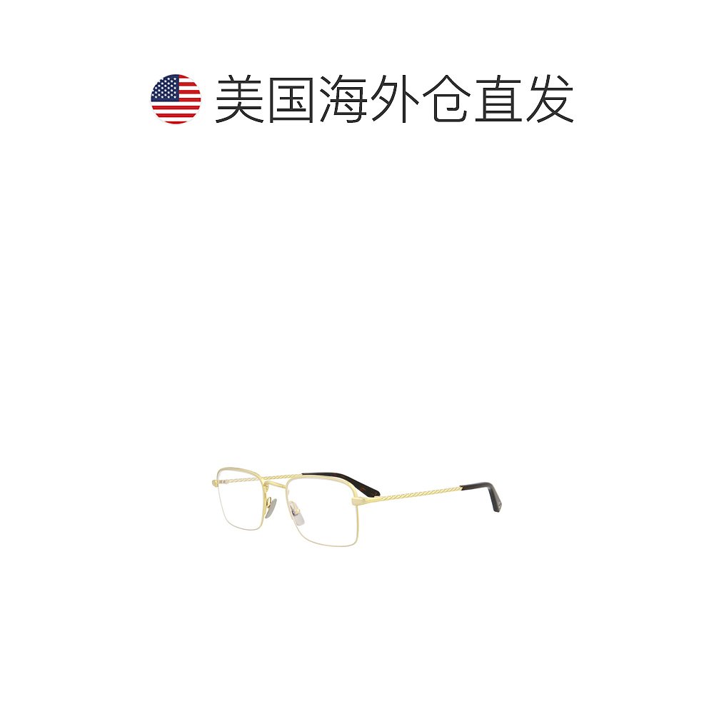 brioniSquare-Frame Metal Optical Frames- gold gold transpar-图1