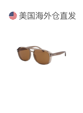 自营Tom Ford男女通用Rosco 58mm太阳眼镜-棕色 美国奥莱直发