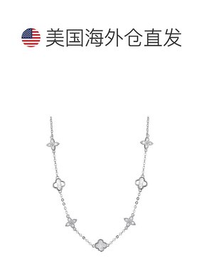 自营adorniaSilver Plated Mixed Mother of Pearl and CZ Clover