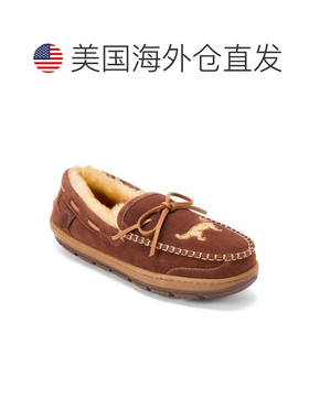 自营Fireside by Dearfoams Men's Forster Genuine Shearling Mo