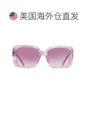 自营Coach Gradient Pink Purple Square Ladies Sunglasses HC84