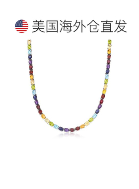 自营Ross-Simons Multi-Gemstone Tennis Necklace in Sterling S