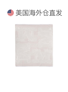 自营max mara长方形提花流苏亚麻混纺披肩-白色 美国奥莱直发