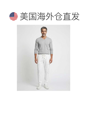 自营Peserico Linen Casual Men's Pants - white 美国奥莱直发