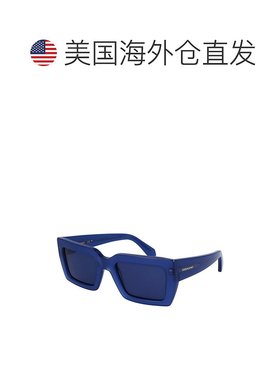 自营salvatore ferragamo菲拉格慕女式经典标志54毫米太阳镜-蓝色