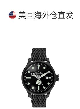 自营Mathey Tissot Men's Elica Black dial Watch - black 美国