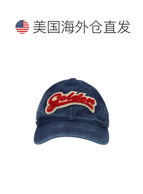 自营golden goosePatch徽标织纹棉质棒球帽-黑色 美国奥莱直发