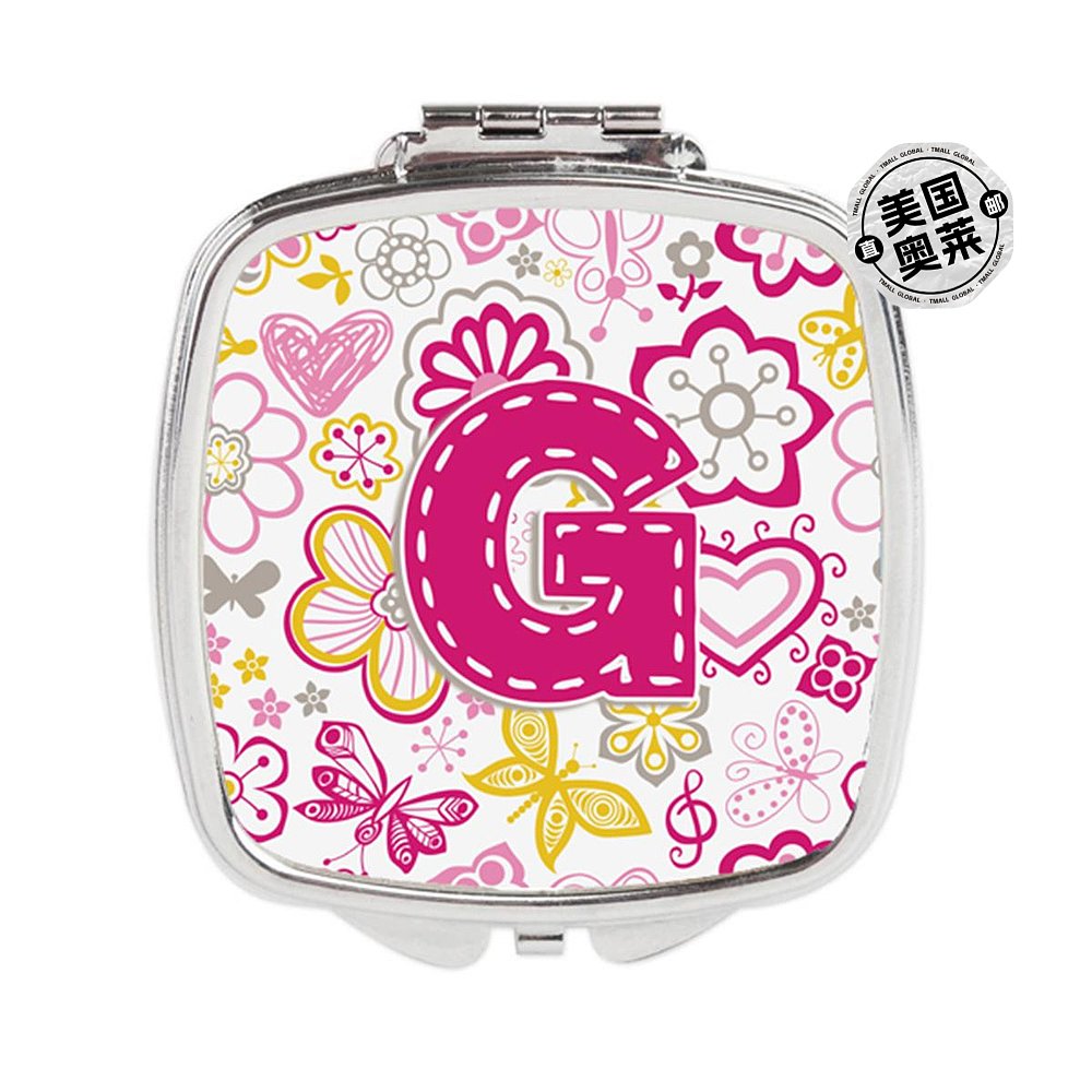 自营 Carolines Treasures CJ2005-GSCM 字母 G 花蝴蝶粉色正品 - 图0