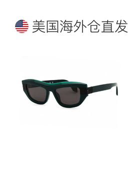 自营Palm Angels Sunglasses Cat Eye Full Rim, Grey Frame And