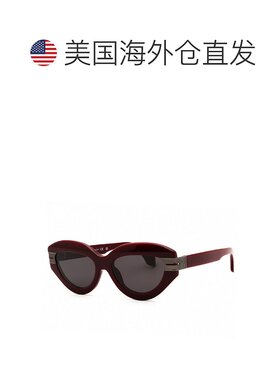 自营Palm Angels Sunglasses Cat Eye Full Rim, Black Frame And