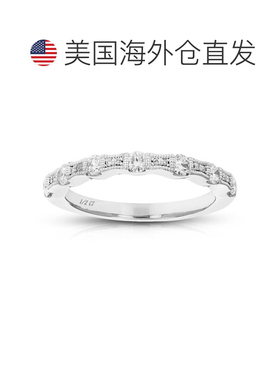 自营vir jewels1/2 克拉圆形切割实验室培育钻石结婚戒指 19 颗宝
