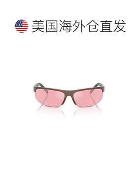 自营miu miu0mu A02s Rectangular Brown Sunglasses - pink 美国