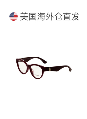 自营Burberry Women's 53 mm Red Opticals - bordeaux 美国奥莱