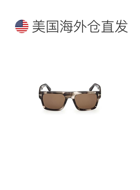 自营tom fordFt1337 Bold Rectangular Frame Sunglasses - neutr