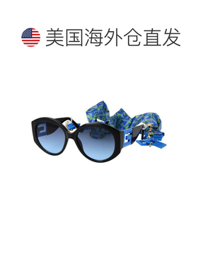 自营Guess Plastic Women's Sunglasses - black 美国奥莱直发