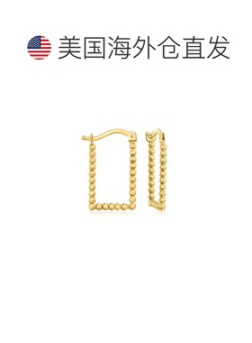 自营Ross-Simons Italian 14kt Yellow Gold Beaded Rectangular