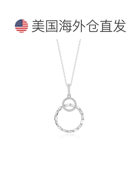 自营Suzy Levian Sterling Silver White Cubic Zirconia Interlo