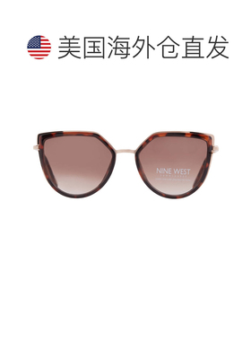 自营Nine West 23 454 TRT Brown Cat Eye Ladies Sunglasses 102